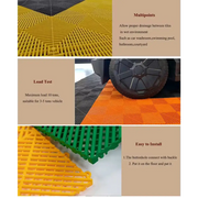 Interlocking Plastic Garage Flooring Tiles (Pack of 25 Tiles) – view 14