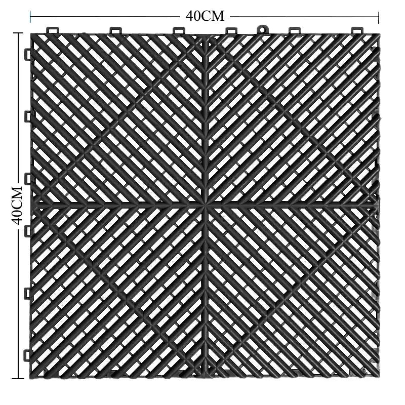 Interlocking Plastic Garage Flooring Tiles (Pack of 25 Tiles) – view 4