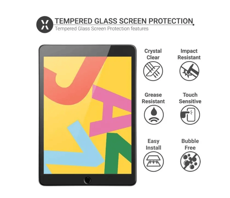 iPad 7th / 8th / 9th Gen 9H Clear Tempered Glass Screen Protector – view 2