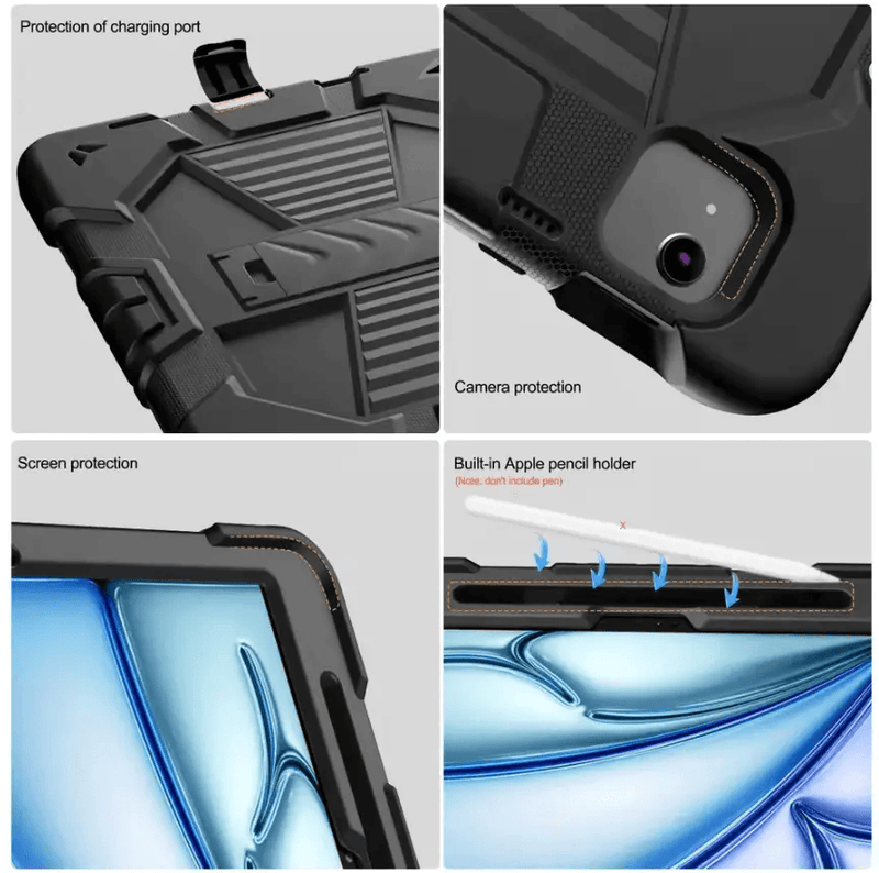 Rugged iPad Air 11" 2024 Case – Shockproof Cover Stand & Pencil Holder – view 5