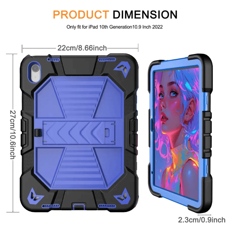 Apple iPad Air 11-Inch M2 Rugged Shockproof Case with Kickstand (Blue) – view 3