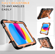 iPad Air 5th Generation (10.9 Inch) Rugged Shockproof Case with Kickstand (Orange) – view 3