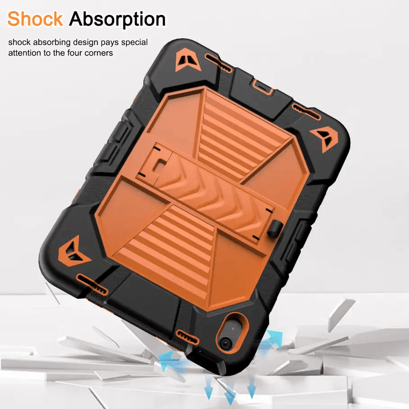 iPad Air 5th Generation (10.9 Inch) Rugged Shockproof Case with Kickstand (Orange) – view 4