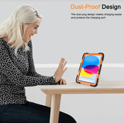Apple iPad Air 11-Inch M2 Rugged Shockproof Case with Kickstand (Orange) – view 5