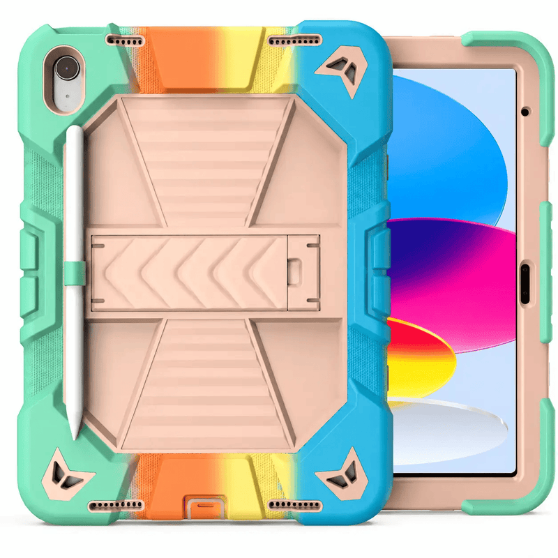 Apple iPad Air 11-Inch M2 Rugged Shockproof Case with Kickstand (Rainbow) – view 1