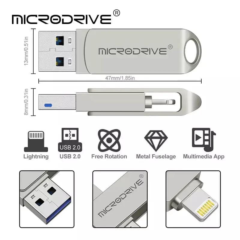 9eight5 Electronics Accessories Flash Drive for iPad / iPhone - 64GB Flash Drive for iPad / iPhone - 64GB