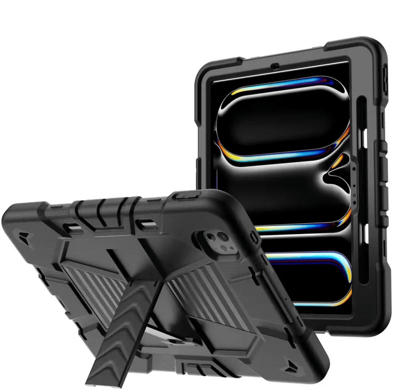 iPad Pro 11-Inch (M5) 2025 Rugged Shockproof Case with Kickstand (Black) – view 1
