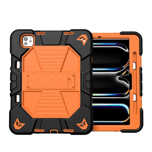 iPad Pro 13-Inch (M5) 2025 Rugged Shockproof Case with Kickstand (Orange) – view 1