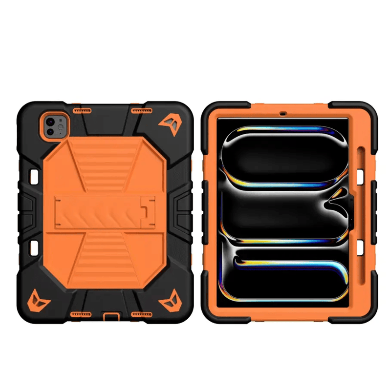 iPad Pro 11-Inch (M5) 2025 Rugged Shockproof Case with Kickstand (Orange) – view 2