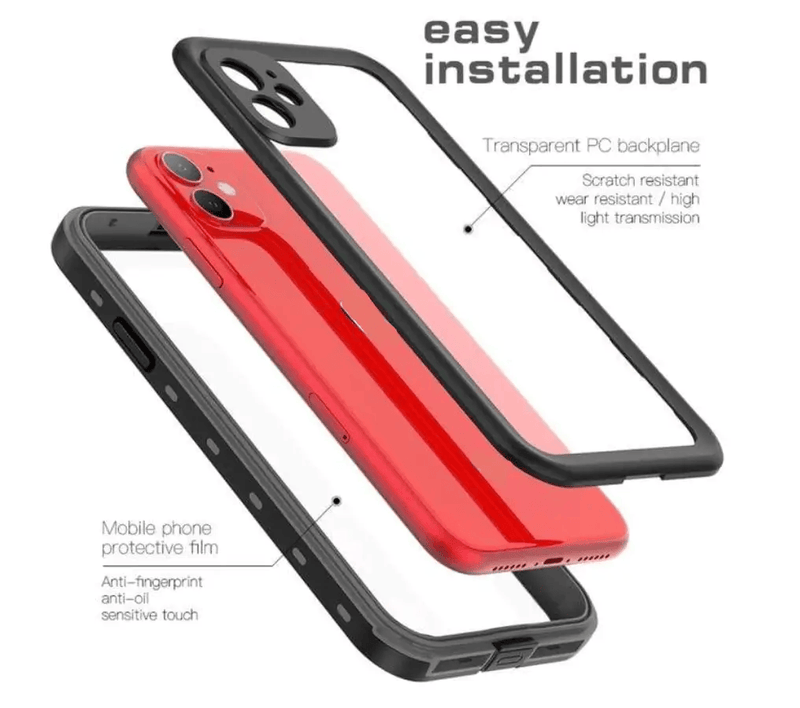 techplus iPhone 11 Waterproof Case Redpepper Full Protective Cover Redpepper iPhone 11 Waterproof Case Full Protection