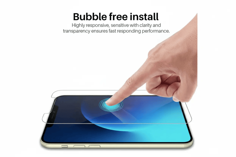 techplus iPhone 12 Glass Screen Protector iPhone 12 Tempered Glass Screen Protector 9H Hardness