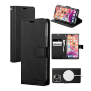 iPhone 12 Pro Max Flip PU Leather Wallet Case (Black) – view 1