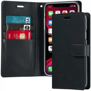 iPhone 12 Pro Max Flip PU Leather Wallet Case (Black) – view 4