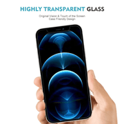 techplus IPhone 14 Clear Tempered Glass Screen Protector 9H HD Edge Scratch Resistant iPhone 14 Clear Tempered Glass Screen Protector 9H