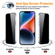 techplus IPhone 14 Plus Privacy Tempered Glass Screen Protector 2 Pack 9H HD Anti Spy IPhone 14 Plus Privacy Screen Protector 2 Pack