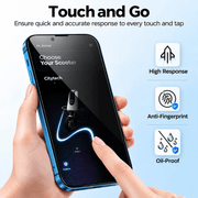 techplus iPhone 13 Mini Privacy Tempered Glass Screen Protector Two Pack 9H HD Anti Spy iPhone 13 Mini Privacy Screen Protector Tempered Glass