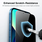 techplus iPhone 13 Pro Privacy Tempered Glass Screen Protector 2 Pack 9H Anti Spy iPhone 13 Pro Privacy Tempered Glass Screen Protector