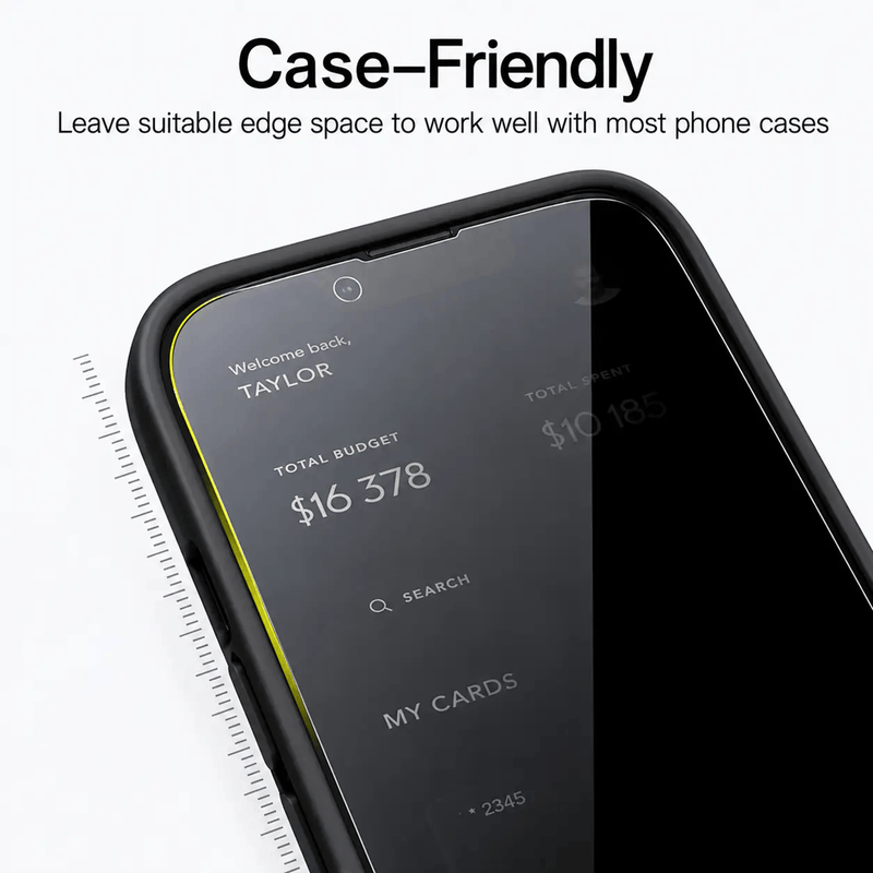 techplus iPhone 13 Pro Privacy Tempered Glass Screen Protector 2 Pack 9H Anti Spy iPhone 13 Pro Privacy Tempered Glass Screen Protector