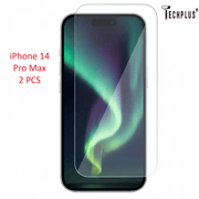 techplus iPhone 14 Pro Max Glass Screen Protector (2 pack) iPhone 14 Pro Max Glass Screen Protector 9H 2 Pack