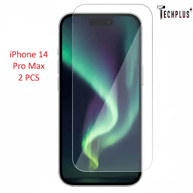 techplus iPhone 14 Pro Max Glass Screen Protector (2 pack) iPhone 14 Pro Max Glass Screen Protector 9H 2 Pack