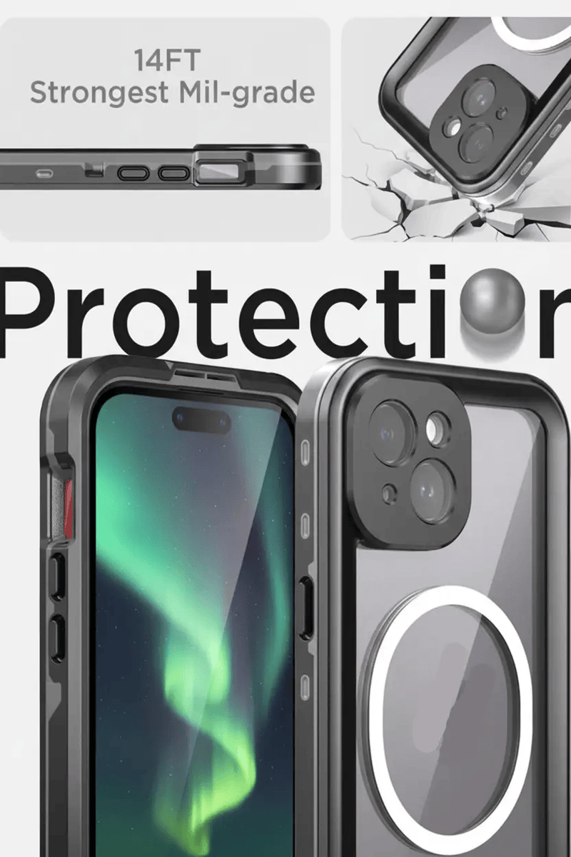 Waterproof & Shockproof Case for iPhone 15 – Clear Protective Cover – view 6