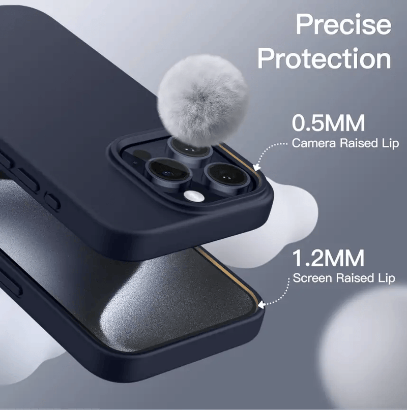 iPhone 15 Pro Max Silicone Case – Soft Protective Cover (Black, Blue, Red) – view 8