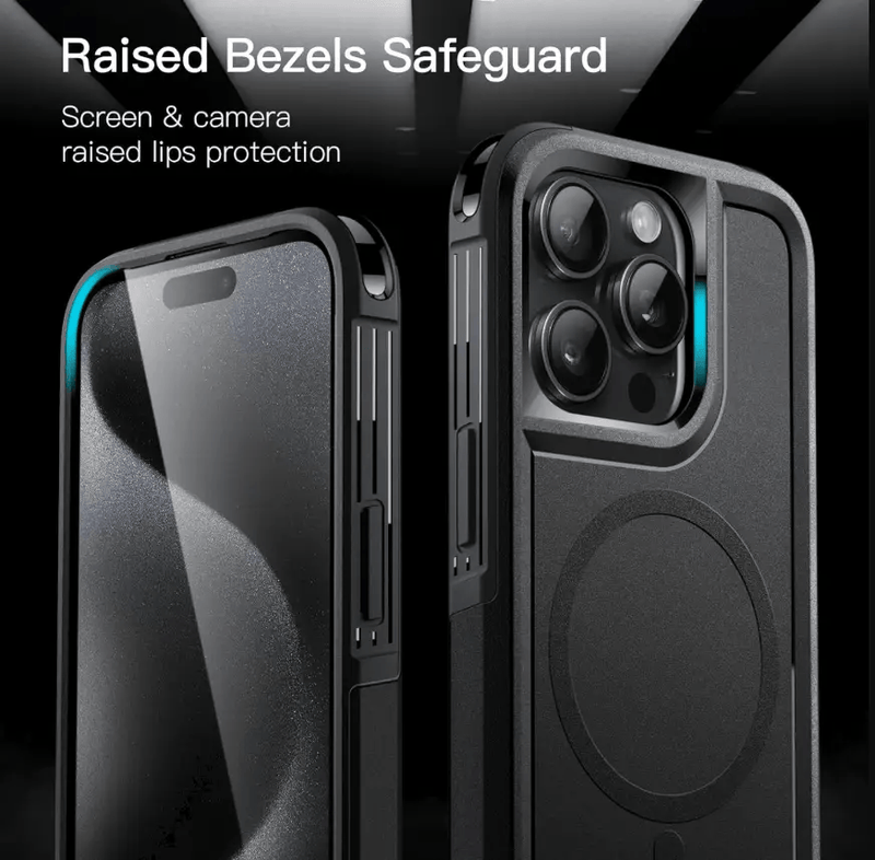 techplus iPhone 15 Pro MagSafe Case – Rugged Shockproof Heavy Duty Cover iPhone 15 Pro MagSafe Rugged Dual Layer Case