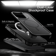 techplus iPhone 15 Pro MagSafe Case – Rugged Shockproof Heavy Duty Cover iPhone 15 Pro MagSafe Rugged Dual Layer Case