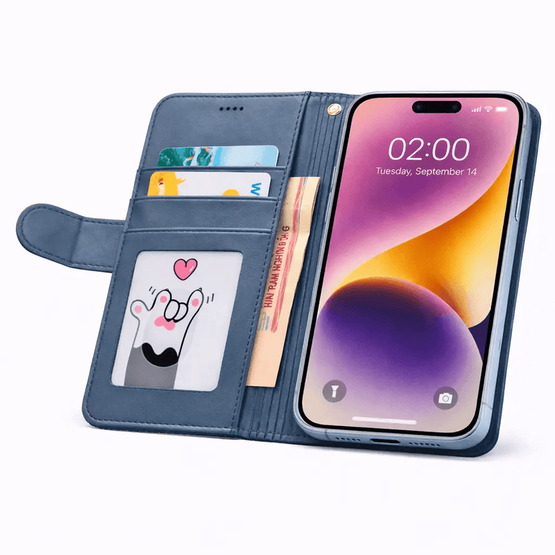 techplus Mobile Phone Case iPhone 17 Flip Wallet Case Cowhide Dot Pattern iPhone 17 Flip Wallet Case Cowhide Dot Pattern | NZ