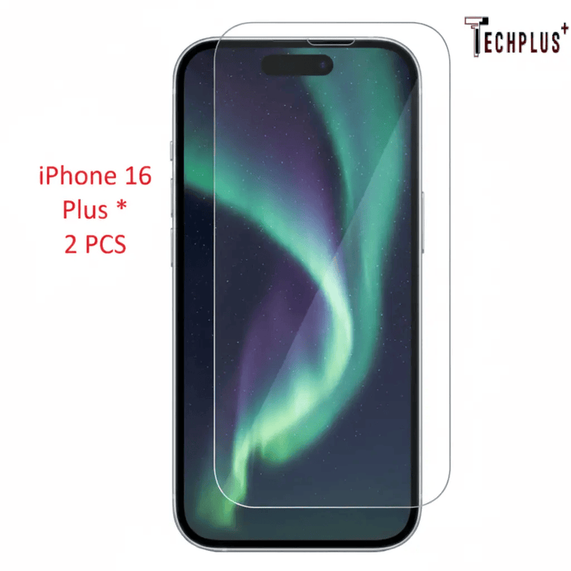 techplus iPhone 16 Plus Glass Screen Protector (2 pack) TechPlus iPhone 16 Plus Tempered Glass Screen Protector