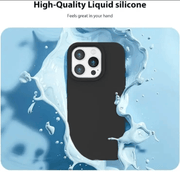 iPhone 16 Pro Max Silicone Case – Soft Protective Cover (Black, Blue, Red) – view 4