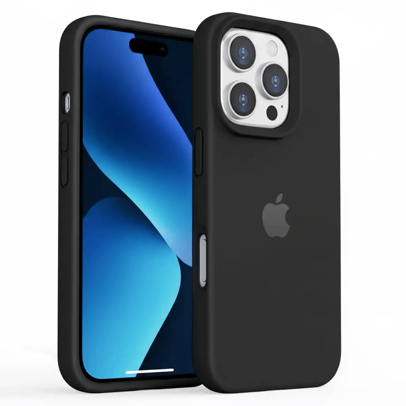 iPhone 16 Pro Silicone Case – Soft Protective Cover (Black, Blue, Red) – view 12