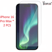 techplus iPhone 16 Pro Max Glass Screen Protector (2 pack) iPhone 16 Pro Max Tempered Glass Screen Protector