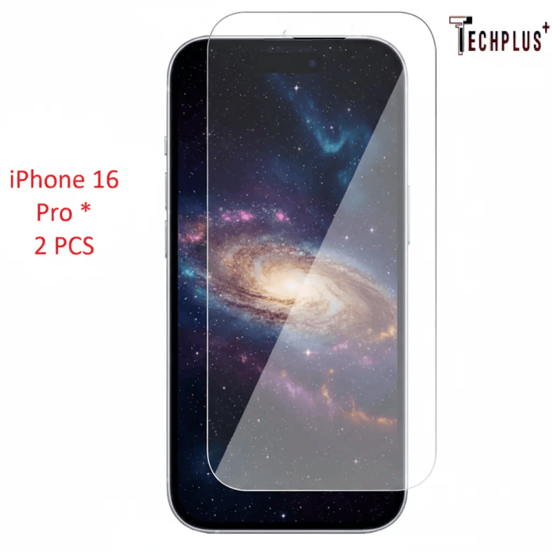 techplus iPhone 16 Pro Glass Screen Protector (2 pack) IPhone 16 Pro Tempered Glass Screen Protector 2 Pack