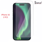 techplus iPhone 16 Glass Screen Protector (2 pack) IPhone 16 Tempered Glass Screen Protector 2 Pack