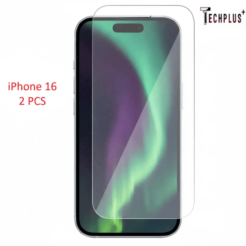 techplus iPhone 16 Glass Screen Protector (2 pack) IPhone 16 Tempered Glass Screen Protector 2 Pack