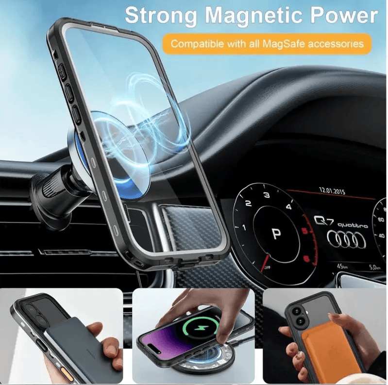 techplus Redpepper Waterproof MagSafe Case for iPhone 17 | Shockproof Cover TechPlus Waterproof MagSafe Case for iPhone 17
