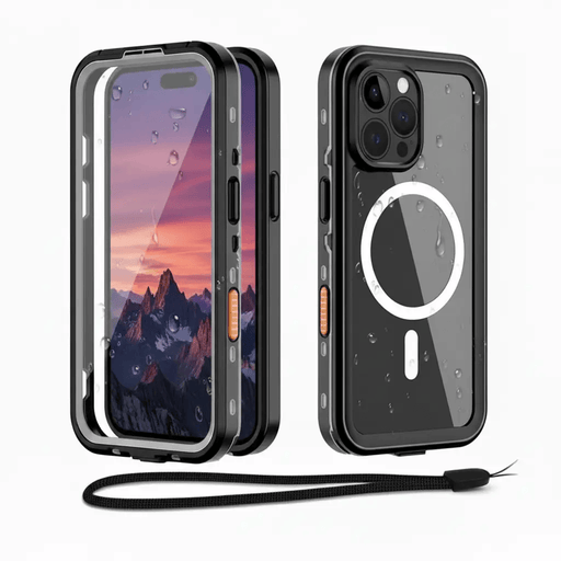 techplus Redpepper Waterproof MagSafe Case for iPhone 17 | Shockproof Cover TechPlus Waterproof MagSafe Case for iPhone 17