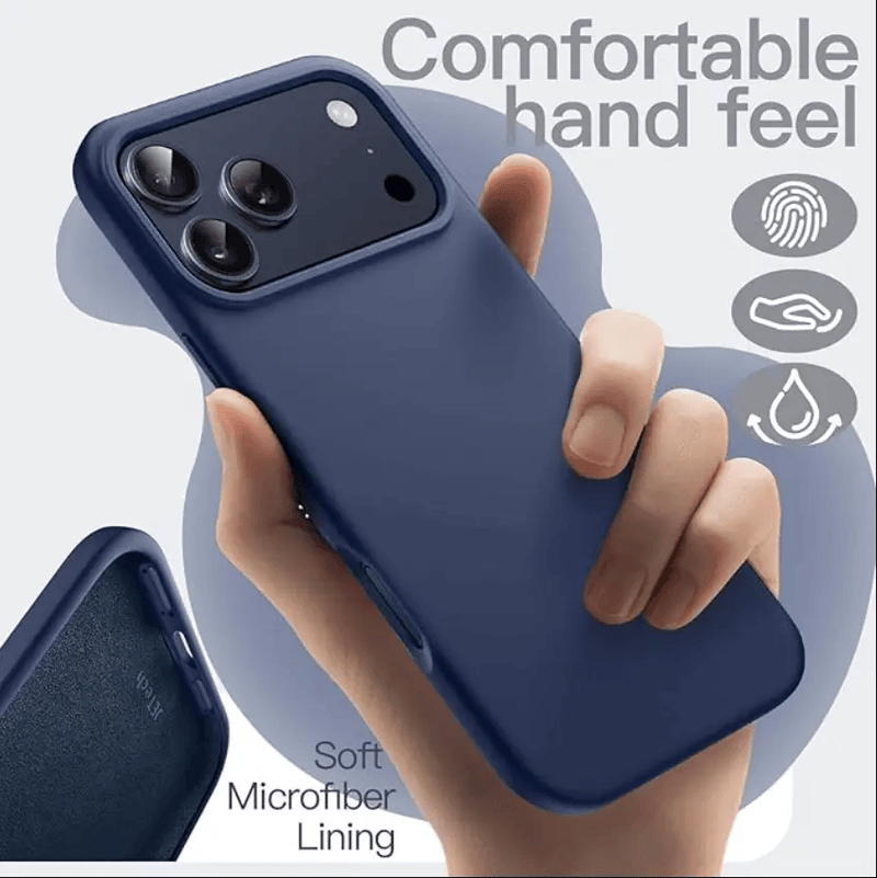 iPhone 17 Pro Navy Blue Silicone Case – Soft Protective Cover – view 2
