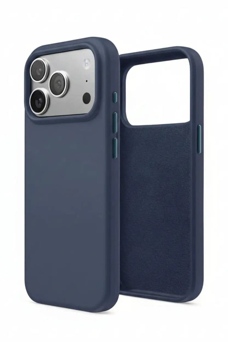 iPhone 17 Pro Max Navy Blue Silicone Case – Soft Protective Cover – view 1