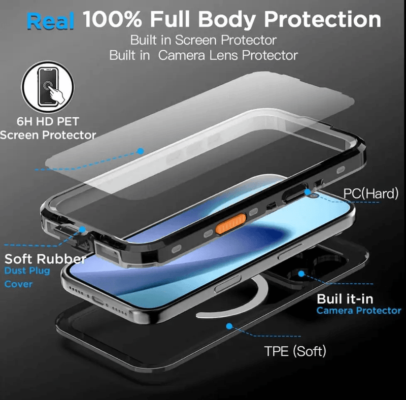 Redpepper MagSafe Waterproof Case for iPhone 17 Pro | Full Protection – view 4