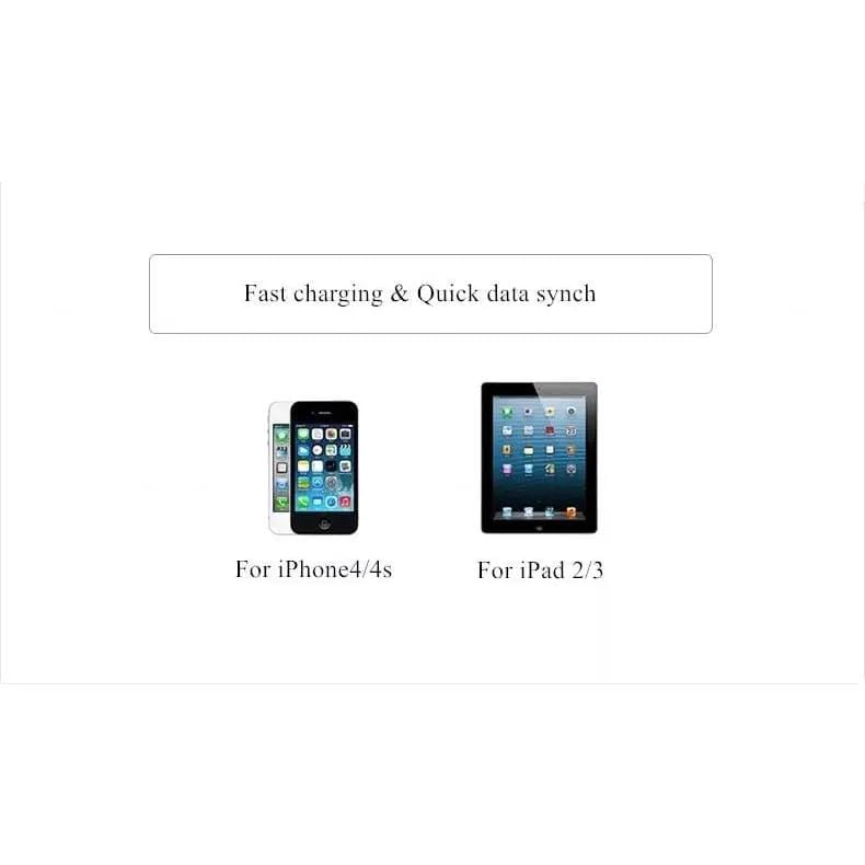 9eight5 Phone/Tablet Accessories Charger Cable for iPhone 4/4s - iPad 1,2,3 Charger Cable for iPhone 4/4s - iPad 1,2,3