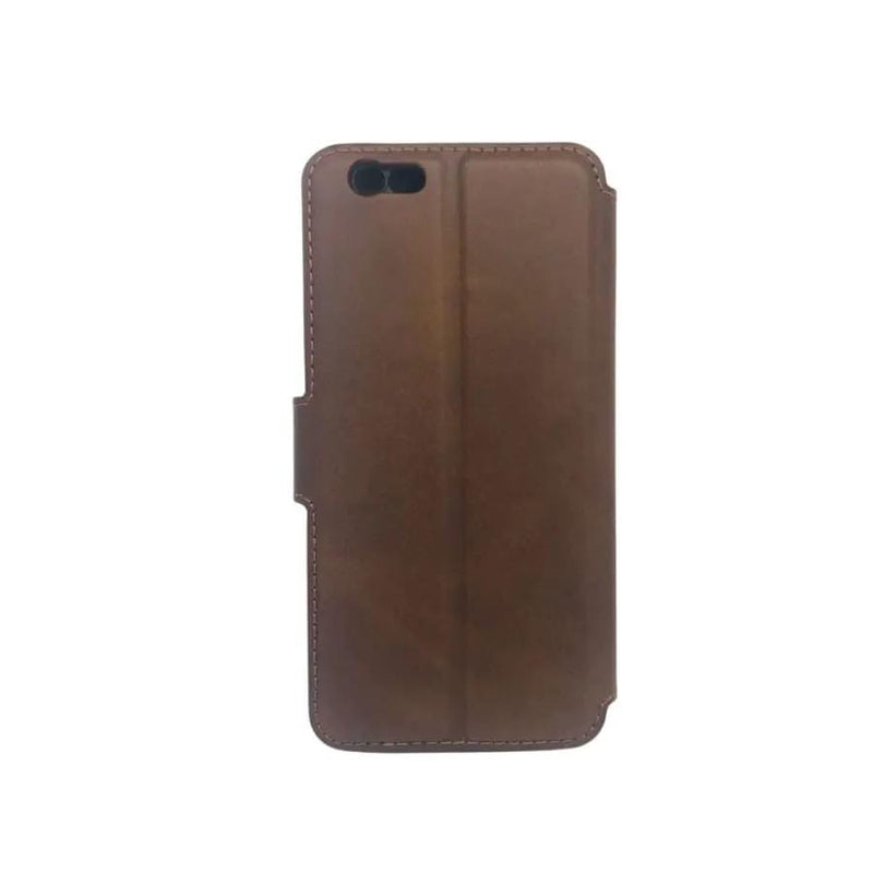 Synthetic Leather Flip Case for iPhone 6/6s Flip (Brown) – view 3