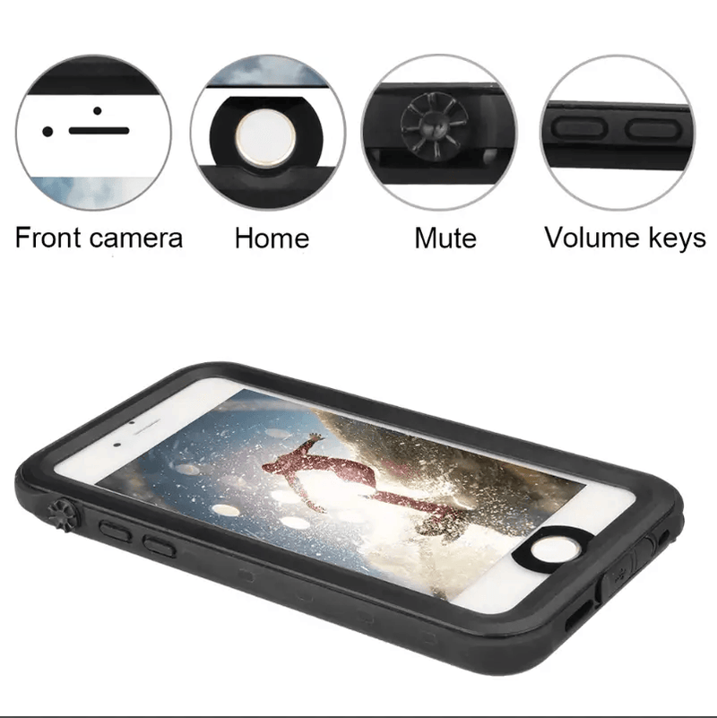 techplus Redpepper Waterproof Case for iPhone 7 Plus / 8 Plus Black Redpepper Waterproof Case for iPhone 7 Plus and 8 Plus