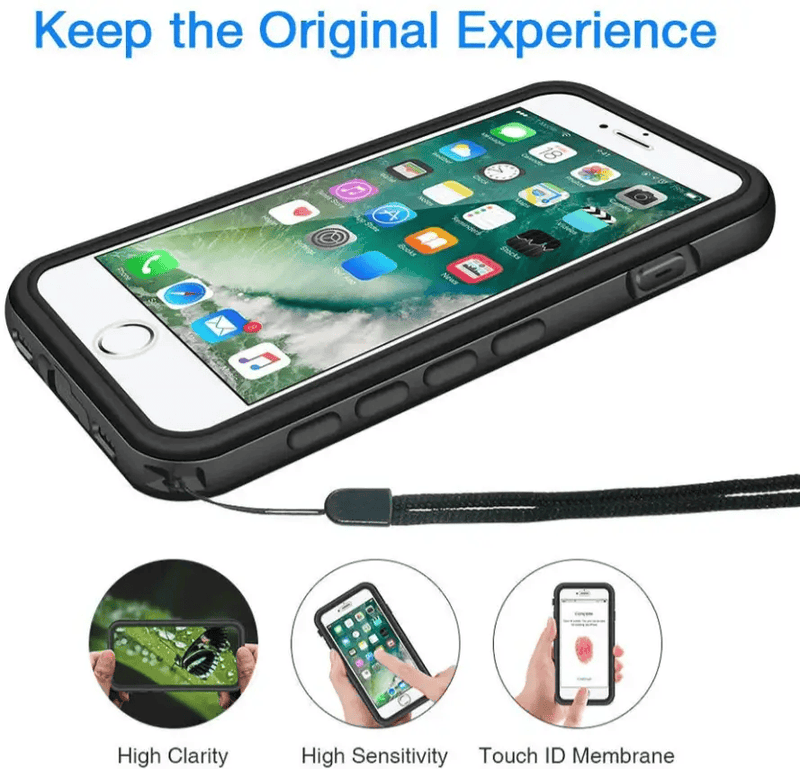techplus Redpepper Waterproof Case for iPhone 7 Plus / 8 Plus Black Redpepper Waterproof Case for iPhone 7 Plus and 8 Plus