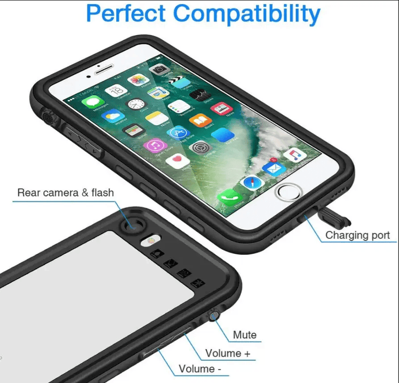 techplus Redpepper Waterproof Case for iPhone 7 Black Redpepper Waterproof Case For iPhone 7 Black