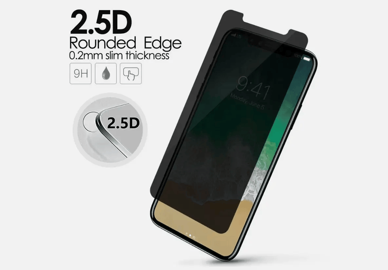 iPhone XS Privacy Tempered Glass Screen Protector – 9H Anti-Spy – view 3