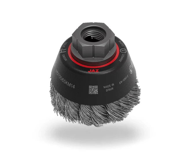 Jaz Brush Jaz Cup Brush High Speed Twist Knot 65mm M14 Pro Jaz Cup Brush High Speed Twist Knot 65mm M14