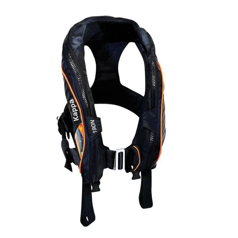 Kappa Inflatable Lifejacket Auto 180N With Double Crotch Strap For Open Water Enthusiasts And Boaters