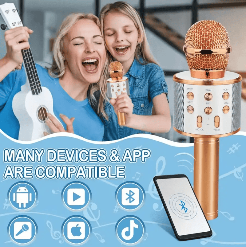 Wireless Bluetooth Karaoke Microphone– 5-in-1 Portable Mic – view 4